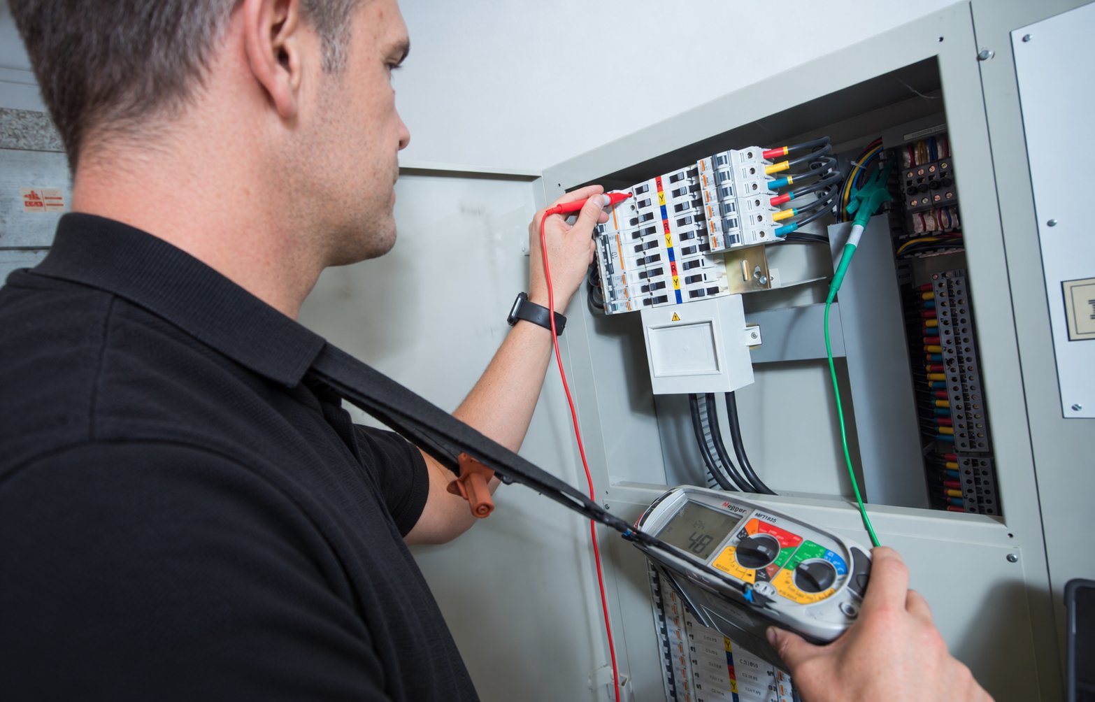 Emergency electrician at work in a Haywards Heath home